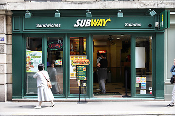 Image showing Subway restaurant