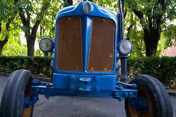 Image showing Old model of tractor, renovated to be in superb condition