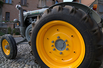 Image showing Old model of tractor, renovated to be in superb condition