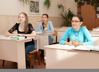 Image showing Schoolgirls in the classroom