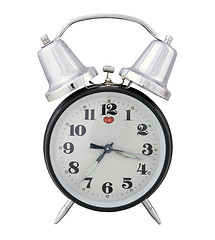 Image showing traditional alarm clock (white background)