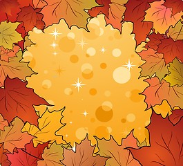 Image showing autumn frame made in maples