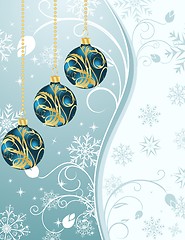 Image showing Christmas background with set balls