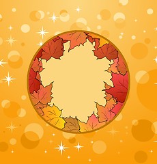 Image showing autumn frame made in maples