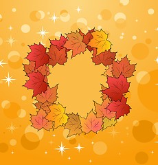 Image showing of autumn frame made in maples