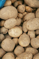 Image showing potatoes raw vegetables food pattern in market 
