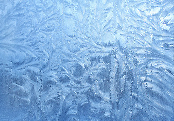 Image showing ice patterns on glass