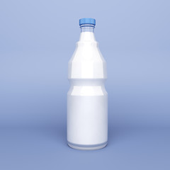 Image showing Milk in a glass bottle