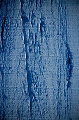 Image showing Blue paint on wood background