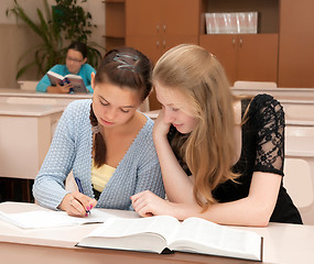 Image showing Schoolgirls in the classroom