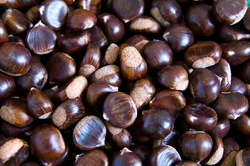 Image showing A lot chesnuts waiting to be roasted