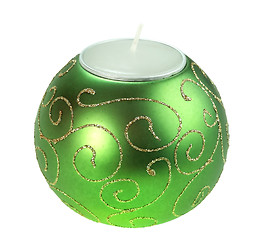 Image showing Souvenir Christmas candle as a sphere form