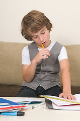 Image showing Doing homework