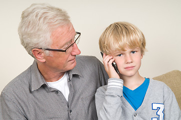 Image showing Learning to use a smartphone