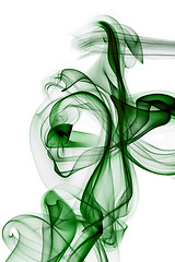 Image showing Green smoke in white background