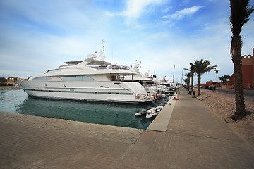 Image showing Luxury yachts at El Gouna, Egypt