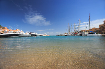 Image showing Luxury yachts
