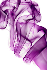 Image showing Purple smoke in white background