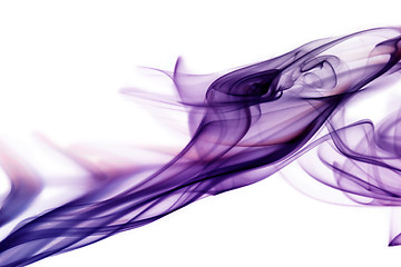 Image showing Purple smoke in white background