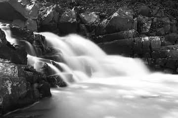 Image showing Beautiful and peaceful waterfall in the nature