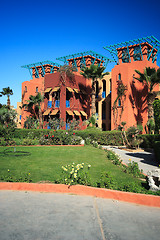 Image showing Beautiful view to El Gouna architecture.