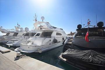 Image showing Luxury yachts