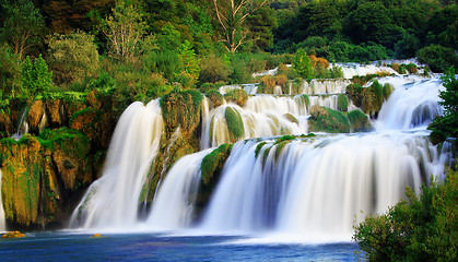 Image showing A silky waterfall