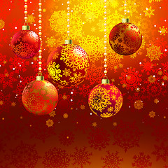 Image showing ?hristmas background with baubles. EPS 8