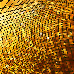 Image showing Abstract gold colored mosaic background. EPS 8