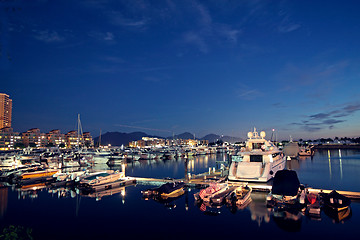 Image showing View of golden coast in hongkong at night 