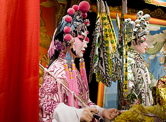 Image showing chinese opera dummy ,it is a toy,not real man 