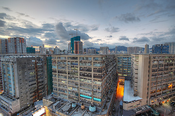 Image showing downtown city and old building 