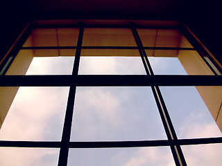 Image showing large airport window