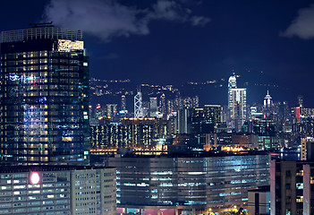 Image showing Hong Kong downtown at night