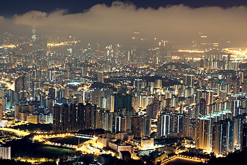 Image showing hong kong city night