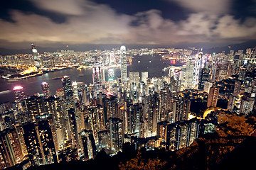 Image showing Hong Kong at night 