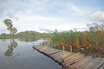 Image showing Jetty on lake 