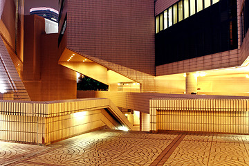 Image showing modern hall in city downtown night