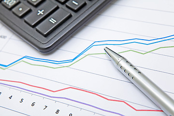 Image showing financial charts on the table