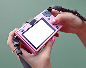 Image showing digital camera in a hand