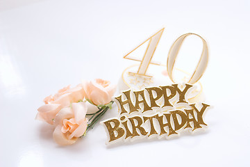 Image showing 40th birthday female