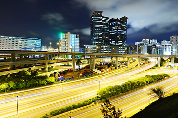 Image showing Modern urban landscape at night