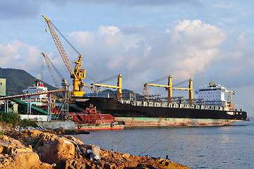 Image showing ship at shipyard dock