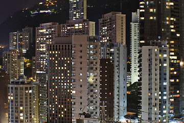 Image showing apartment building at night