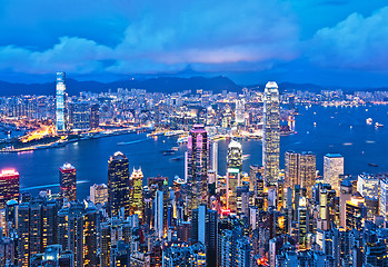 Image showing Hong Kong at night