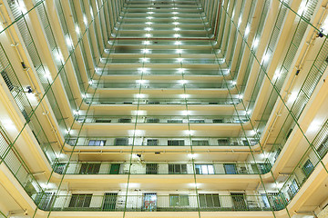 Image showing apartment building at night