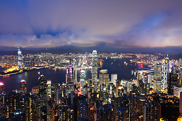 Image showing Hong Kong at night