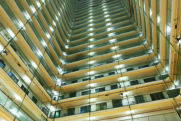 Image showing apartment building at night