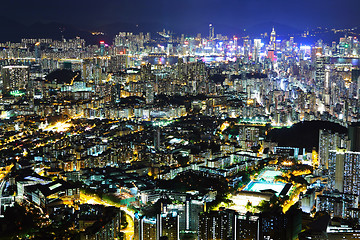 Image showing hong kong city at night