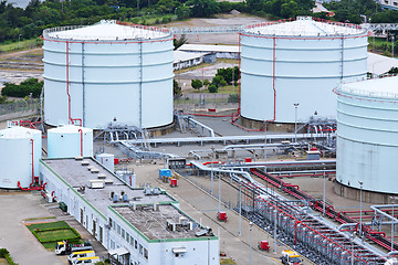 Image showing Oil product storage tanks